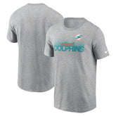 Miami Dolphins Local Essential T-Shirt Heather Gray | Nike for Sale