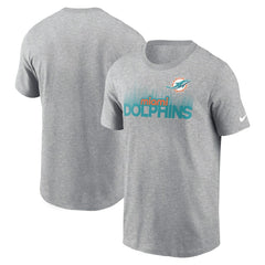 Miami Dolphins Local Essential T-Shirt Heather Gray | Nike for Sale