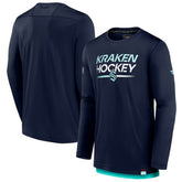 Seattle Kraken Fanatics Authentic Pro Tech Long Sleeve T-Shirt - Deep Sea Blue - NHL
