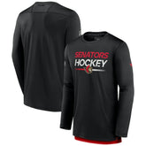 Ottawa Senators Fanatics Authentic Pro Tech Long Sleeve T-Shirt - Black - NHL