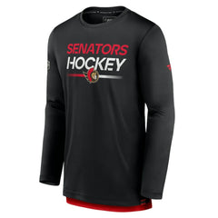 Ottawa Senators Fanatics Authentic Pro Tech Long Sleeve T-Shirt - Black - NHL