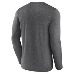 Las Vegas Raiders Fundamentals Long Sleeve T-Shirt Heather Charcoal | Fanatics