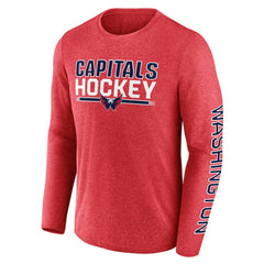 Washington Capitals Fanatics Sweep Iconic Synthetic Long Sleeve T-Shirt - Heather Red - NHL