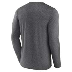Pittsburgh Penguins Fanatics Sweep Iconic Synthetic Long Sleeve T-Shirt - Heather Charcoal - NHL
