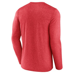 Chicago Blackhawks Fanatics Sweep Iconic Synthetic Long Sleeve T-Shirt - Heather Red - NHL
