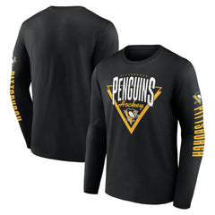 Pittsburgh Penguins Fanatics Headline Long Sleeve T-Shirt - Black - NHL