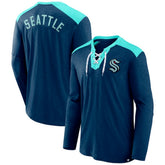 Seattle Kraken Fanatics Iconic Exclusive Long Sleeve T-Shirt - Deep Sea Blue - NHL