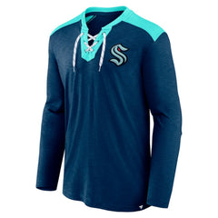 Seattle Kraken Fanatics Iconic Exclusive Long Sleeve T-Shirt - Deep Sea Blue - NHL