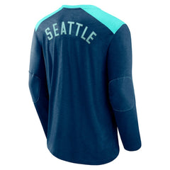 Seattle Kraken Fanatics Iconic Exclusive Long Sleeve T-Shirt - Deep Sea Blue - NHL