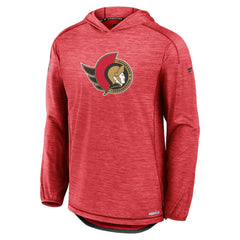 Ottawa Senators Fanatics Authentic Pro Rink Pullover Hoodie - Heather Red - NHL
