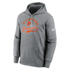 Cleveland Browns Performance Fleece Pullover Hoodie Heather Gray | Nike for Sale