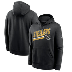 Pittsburgh Steelers Club Fleece Pullover Hoodie Black | Nike for Sale