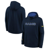 Los Angeles Rams Youth 2025 Rivalries Collection Club Hoodie Midnight Blue | Nike for Sale