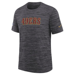 San Francisco 49ers Youth 2025 Rivalries Collection Sideline Velocity Dri-FIT T-Shirt Heather Black | Nike for Sale