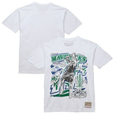 Dirk Nowitzki Dallas Mavericks Hardwood Classics Chalked Up T-Shirt White - NBA
