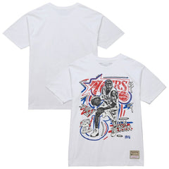 Allen Iverson Philadelphia 76ers Hardwood Classics Chalked Up T-Shirt White - NBA