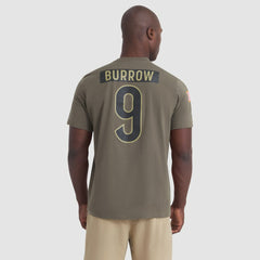Joe Burrow Cincinnati Bengals 2025 Salute to Service Name & Number T-Shirt Olive | Nike for Sale