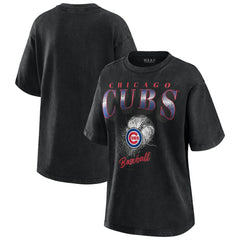 Chicago Cubs WEAR by Erin Andrews Women's Oversized Boyfriend T-Shirt - MLB