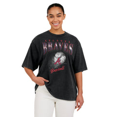 Atlanta Braves WEAR by Erin Andrews Women's Oversized Boyfriend T-Shirt - MLB