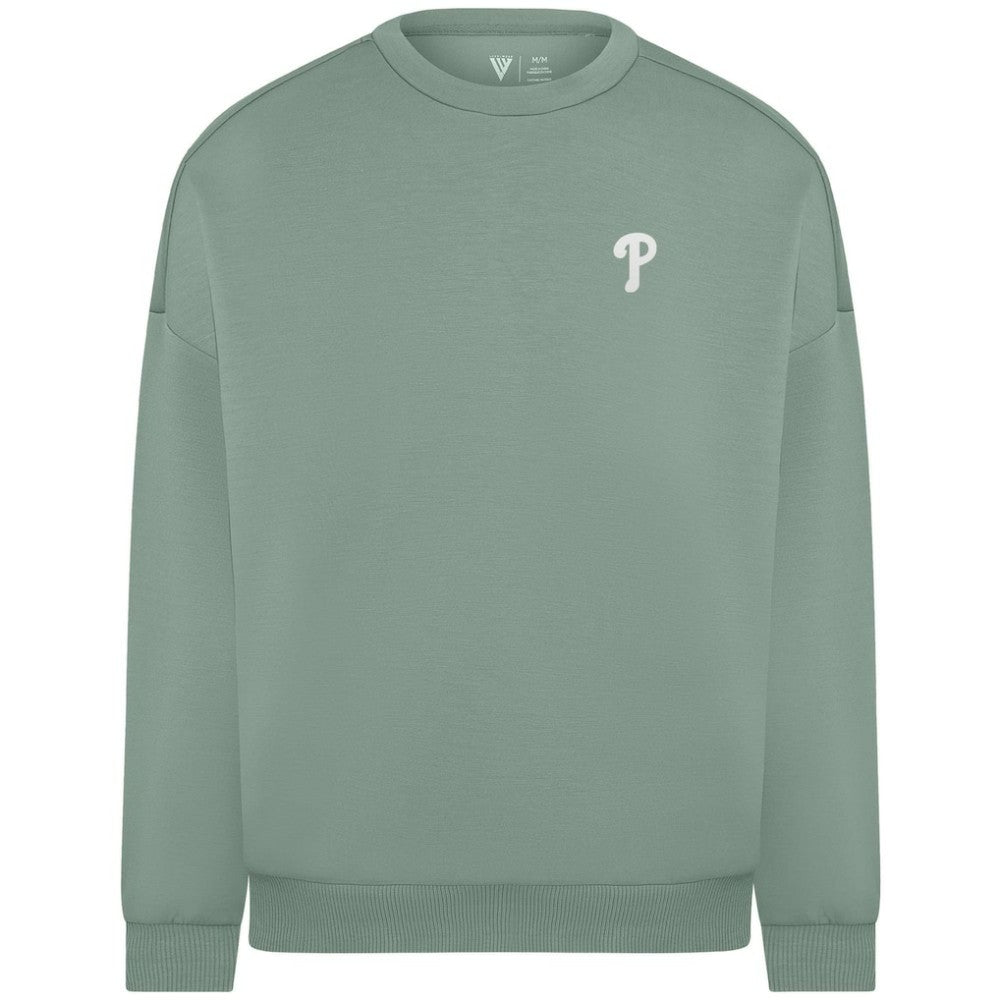 Philadelphia Phillies Levelwear Women's Luxe Signature Tri-Blend Pullover Sweatshirt - MLB