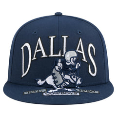 Dallas Cowboys New Era Throwback Oversized 59FIFTY Fitted Hat Navy | NFL