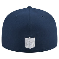 Dallas Cowboys New Era Throwback Oversized 59FIFTY Fitted Hat Navy | NFL