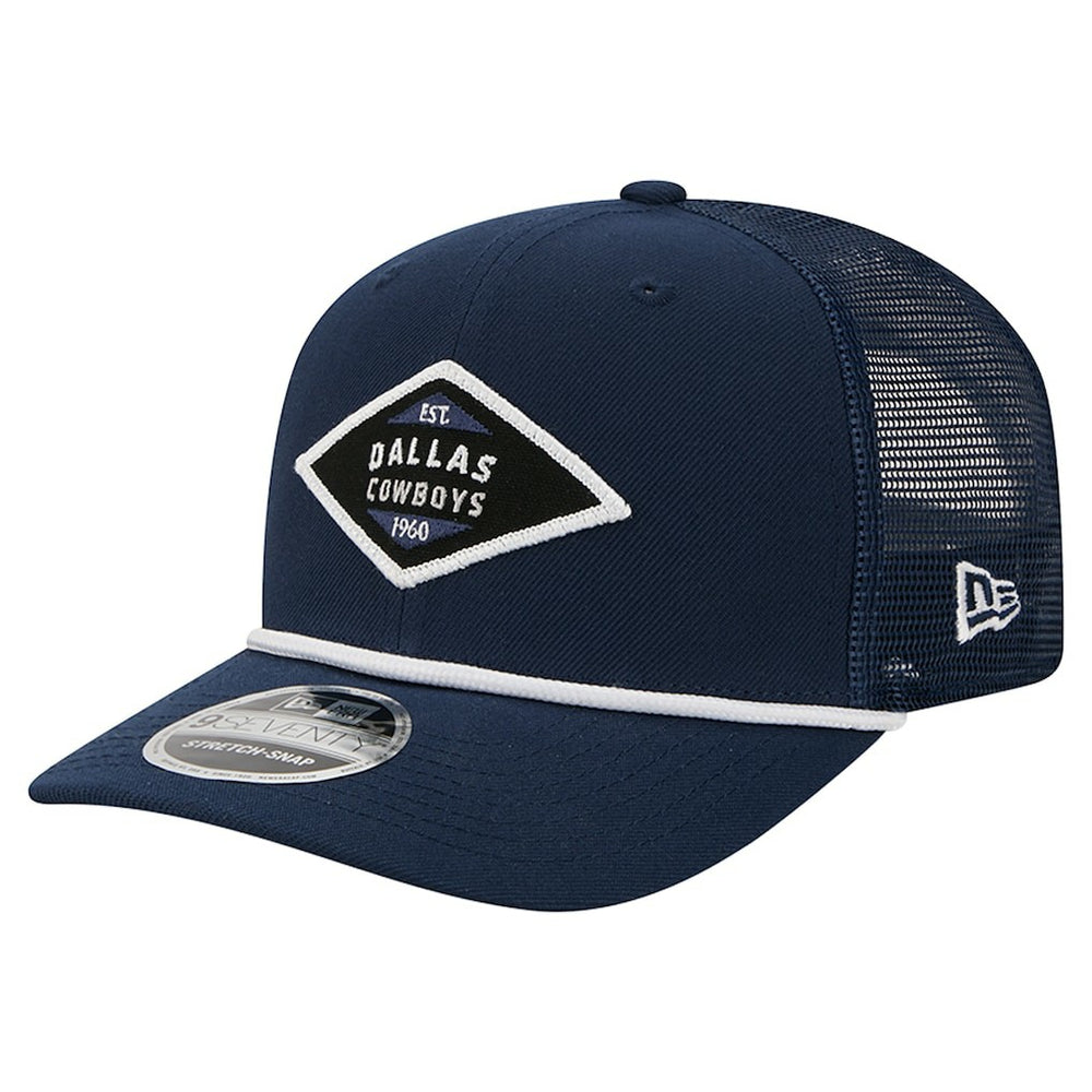 Dallas Cowboys New Era 9SEVENTY Team Rope Stretch-Snap Hat Navy | NFL