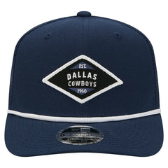Dallas Cowboys New Era 9SEVENTY Team Rope Stretch-Snap Hat Navy | NFL