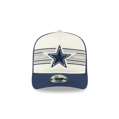 Dallas Cowboys New Era Banner A-Frame 9FIFTY Snapback Hat Cream/Navy | NFL