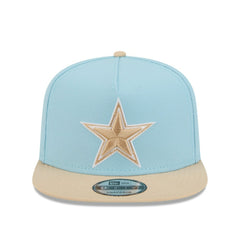 Dallas Cowboys New Era Two-Tone Color Pack A-Frame 9FIFTY Snapback Hat Light Blue/Brown | NFL