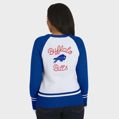 Buffalo Bills WEAR by Erin Andrews Women's Colorblock Raglan Sweater White/Royal | NFL