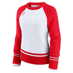Kansas City Chiefs WEAR by Erin Andrews Women's Colorblock Raglan Sweater White/Red | NFL