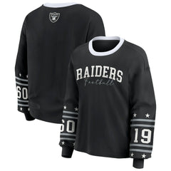 Las Vegas Raiders WEAR by Erin Andrews Women's Sport Long-Sleeve T-Shirt Black | NFL