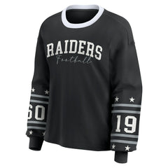 Las Vegas Raiders WEAR by Erin Andrews Women's Sport Long-Sleeve T-Shirt Black | NFL