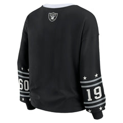 Las Vegas Raiders WEAR by Erin Andrews Women's Sport Long-Sleeve T-Shirt Black | NFL