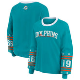 Miami Dolphins WEAR by Erin Andrews Women's Sport Long-Sleeve T-Shirt Aqua | NFL