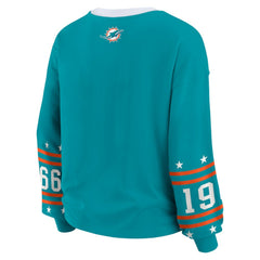 Miami Dolphins WEAR by Erin Andrews Women's Sport Long-Sleeve T-Shirt Aqua | NFL