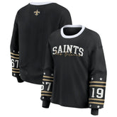 New Orleans Saints WEAR by Erin Andrews Women's Sport Long-Sleeve T-Shirt Black | NFL