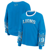 Detroit Lions WEAR by Erin Andrews Women's Sport Long-Sleeve T-Shirt Blue | NFL