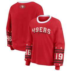 San Francisco 49ers WEAR by Erin Andrews Women's Sport Long-Sleeve T-Shirt Scarlet | NFL