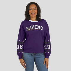 Baltimore Ravens WEAR by Erin Andrews Women's Sport Long-Sleeve T-Shirt Purple | NFL