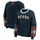 Chicago Bears WEAR by Erin Andrews Women's Plus Size Sport Long-Sleeve T-Shirt Navy | NFL