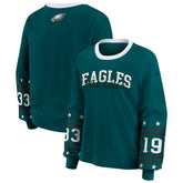 Philadelphia Eagles WEAR by Erin Andrews Women's Plus Size Sport Long-Sleeve T-Shirt Midnight Green | NFL