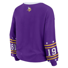 Minnesota Vikings WEAR by Erin Andrews Women's Plus Size Sport Long-Sleeve T-Shirt Purple | NFL