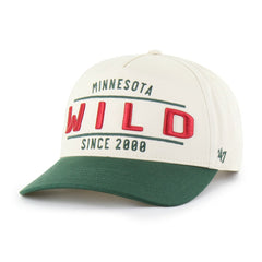 Minnesota Wild '47 Expansion Debut Two-Tone Hitch Adjustable Hat - Cream/Green - NHL