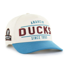 Anaheim Ducks '47 Expansion Debut Two-Tone Hitch Adjustable Hat - Cream/Teal - NHL