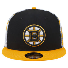 Boston Bruins New Era Camo Meshback 9FIFTY Snapback Hat - Black/Gold - NHL