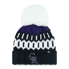 Colorado Rockies '47 Women's Felicity Cuffed Knit Hat with Pom - MLB