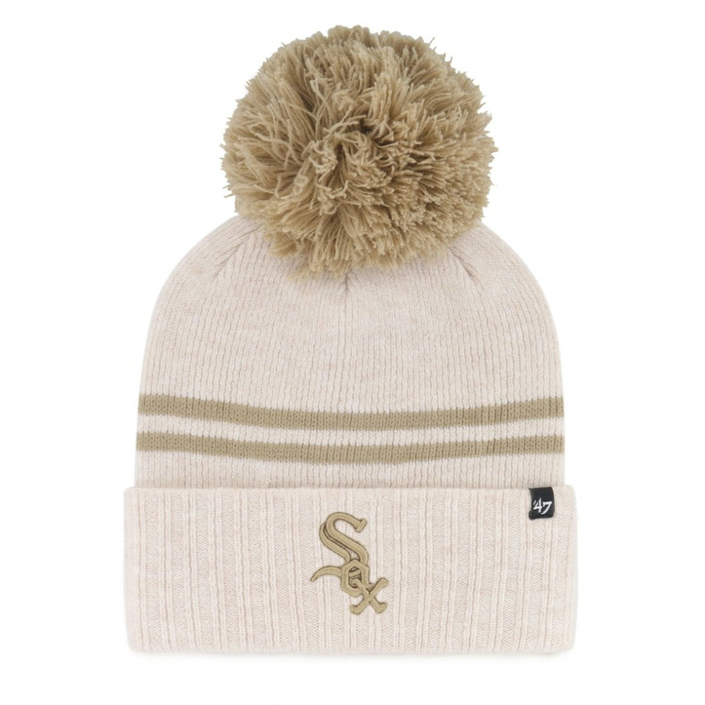 Chicago White Sox '47 Women's Latte Cuffed Knit Hat with Pom - MLB