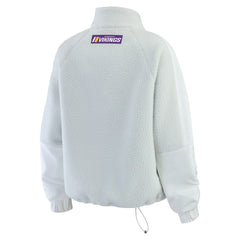 Minnesota Vikings WEAR by Erin Andrews Women's Polar Fleece Half-Zip Jacket White | NFL